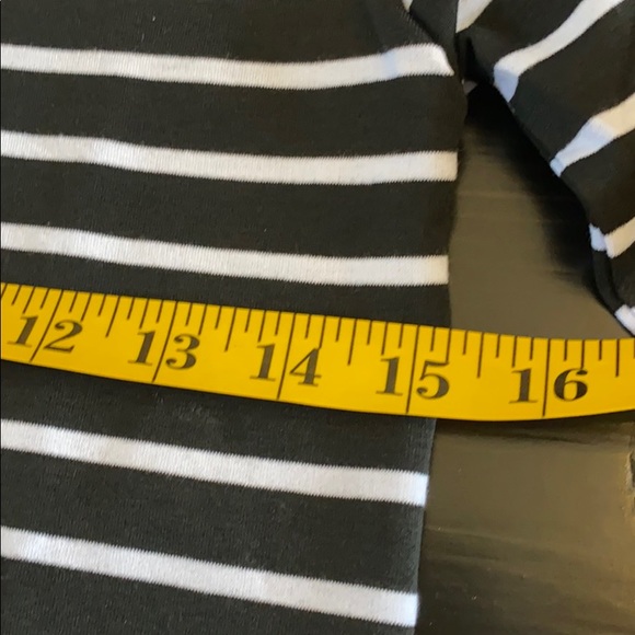 Black with white stripes snap front cardigan - Picture 8 of 9